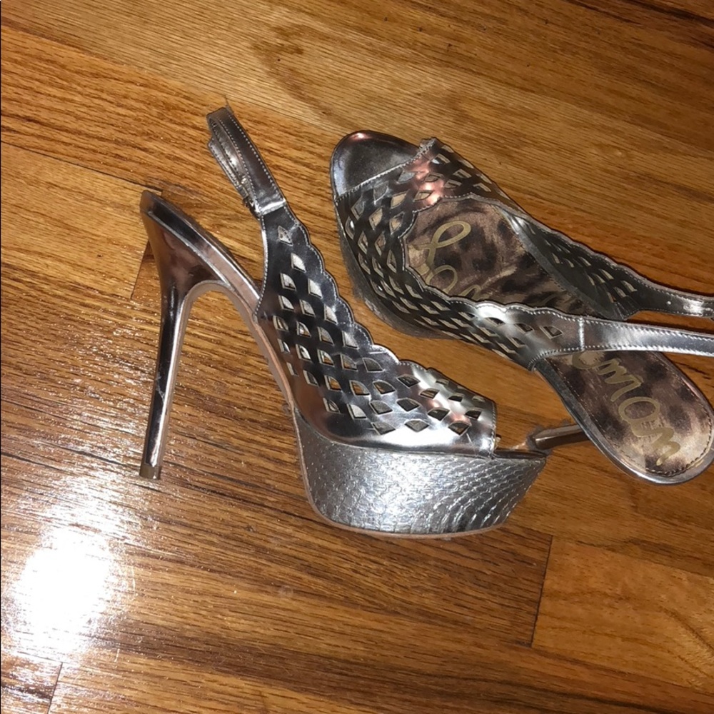 Sam Edelman silver heels !